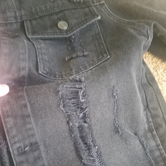 Womens/Mens XS Black hooded jacket - Picture 3 of 6